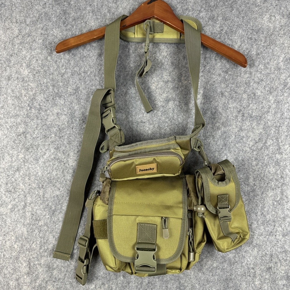 Jueachy Drop Leg Bag Unisex Medium Green Tactical Thigh Pack Military Hiking Rig